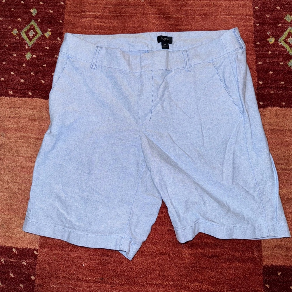 J. Crew Blue Flat Front Shorts Casual Style